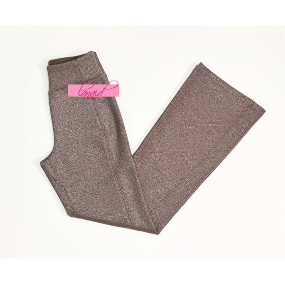 Spanx AirEssentials Slim Flare Pant Shimmer Smoke Silver Shine High-Rise Waist S - Picture 6 of 8